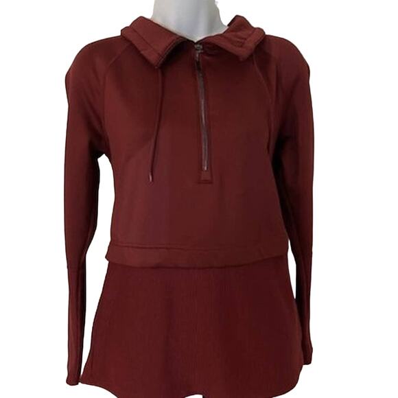 AVIA 1/2 zip pullover sweatshirt Size Small in Red Balm - Picture 3 of 5